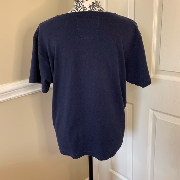 Pushers West Indies, women’s short sleeved, navy sailing shirt, size Lg. - Picture 6 of 11